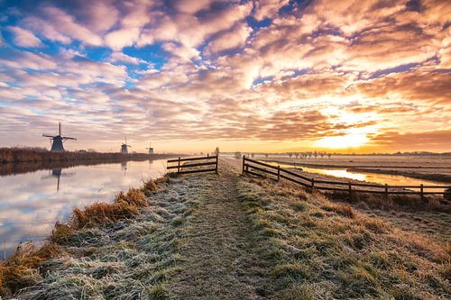Sunrise at Kinderdijk