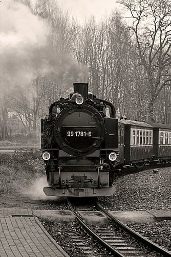 Oude stoomlocomotief