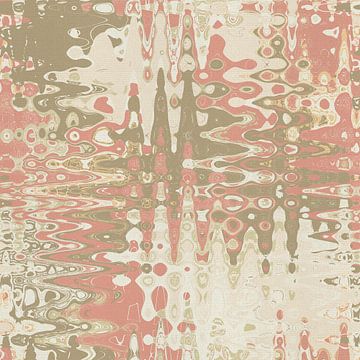 Roze, wit, goud. 70s abstract patroon in retrostijl in levendige kleuren