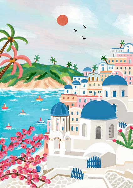 Sommer auf Santorin von Nidhi Kachhadiya