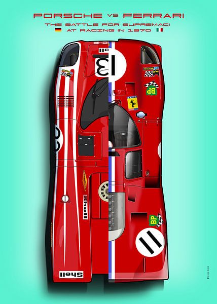 917 Salzburg vs Ferrari 512S by Theodor Decker