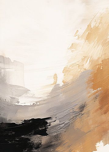 Interprétation abstraite d'une scène de nature sauvage