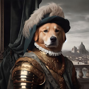 Historische Figur Hundekopf