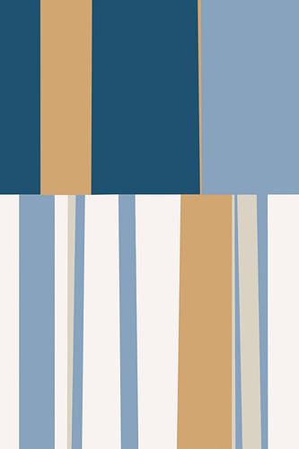Mozaïek Blauw 4 | Geometrische Colorblocking