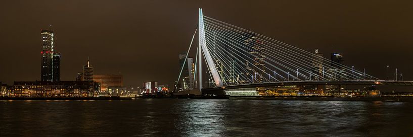 Erasmusbridge Rotterdam Panorama von Peter de Jong