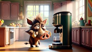Wildschwein sehnt sich nach Kaffee