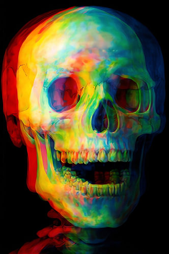 Vision chromatique du crâne