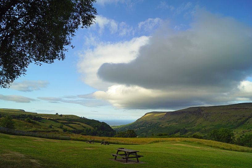 Clouds over a rest area in Northern Ireland. by Babetts Bildergalerie