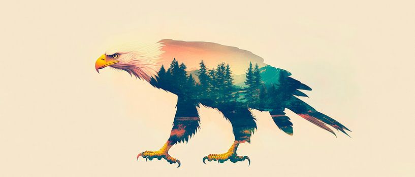 Natuur in een vogel van Poster Art Shop