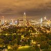 Skyline Rotterdam bij avond in kleur van Teuni's Dreams of Reality
