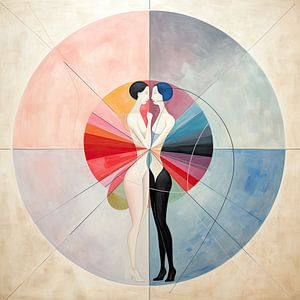 Zwei Seelen im Kreis: Ein Abstrakt à la Hilma af Klint