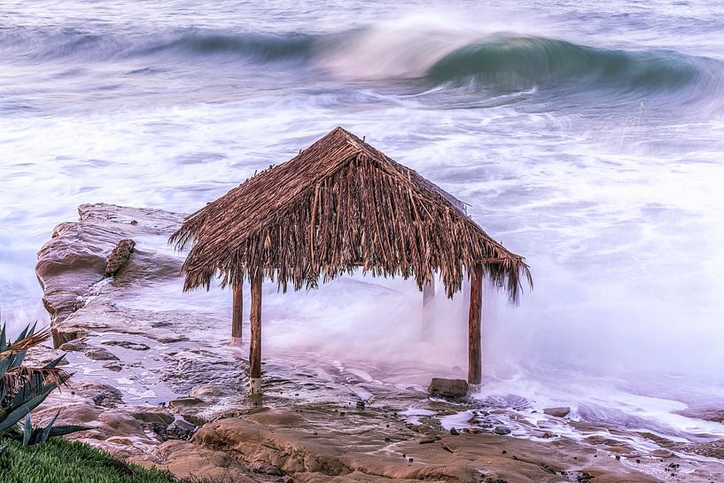 Breaking Surf By The Surf Shack by Joseph S Giacalone Photography