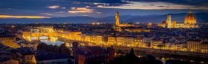 Florence Skyline at night sur Dennis Donders