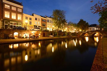 Oudegracht in Utrecht tussen Geertebrug en Vollersbrug van Donker Utrecht