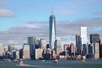 Zicht op de skyline van Manhattan