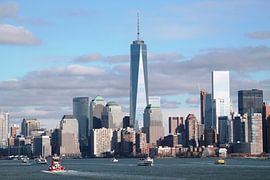 Zicht op de skyline van Manhattan von Tineke Mols