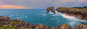  Panorama und Sonnenaufgang in Castro de Las Gaviotas, Asturien, S
