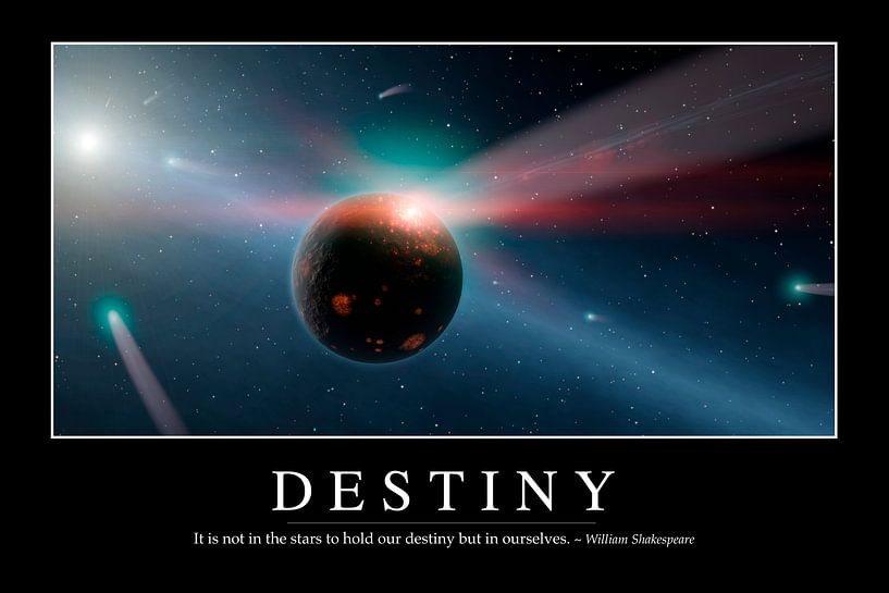 STK107089M-Destiny: Inspirational Quote and Motivational Poster by Stocktrek Images