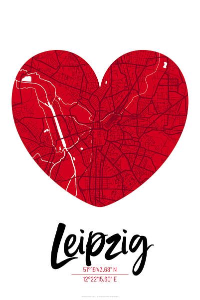 Leipzig - Conception du plan de la ville Plan de la ville (cœur) par ViaMapia