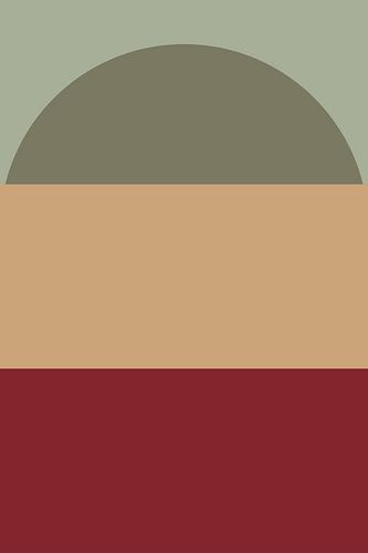Abstract horizon landscape with sun by Dina Dankers