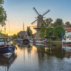 Zonsondergang in Gouda van Rinus Lasschuyt Fotografie