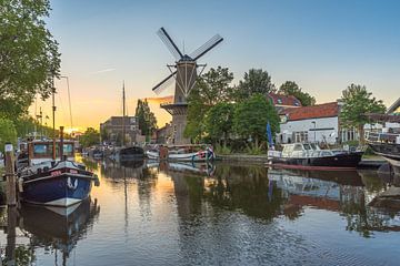 Zonsondergang in Gouda van Rinus Lasschuyt Fotografie