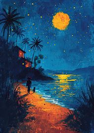 Moon Beach Sea Maritime by Niklas Maximilian