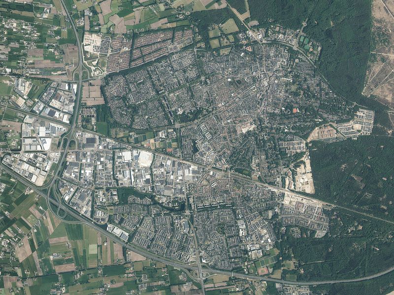 Aerial photo of Ede by Maps Are Art
