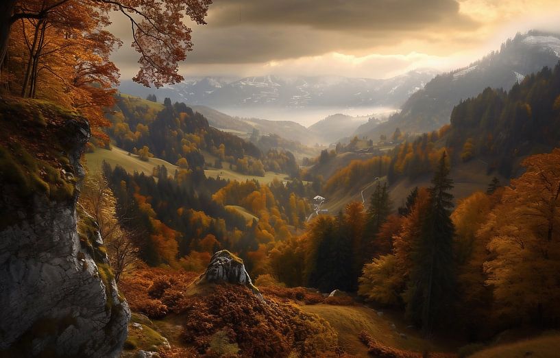 Enchanted mountain landscape by fernlichtsicht