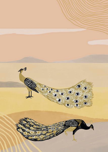 Peacocks by Mad Dog Art