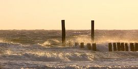 Sunset by the sea by Evert Jan Kip