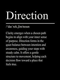 Direction Definition - Noir sur WordsThatInspire