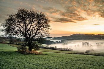 Zonsondergang over de Ilz vallei