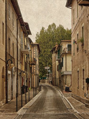 Weg uit Tavernelle Centraal Plein Umbrië