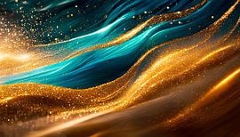 Blauw met gouden kleuren