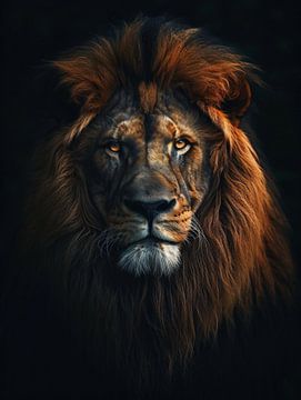 Close-up van een leeuw van fernlichtsicht