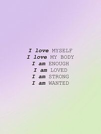 Selflove Affirmation by Bohomadic Studio