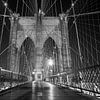 Brooklyn Bridge (Schwarz-Weiß) von Dennis Wierenga