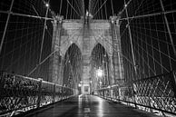 Brooklyn Bridge (Schwarz-Weiß) von Dennis Wierenga Miniaturansicht