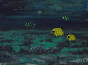 Poissons au fond de la mer
