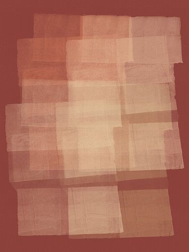 Modern abstract minimalistisch schilderij in terracotta