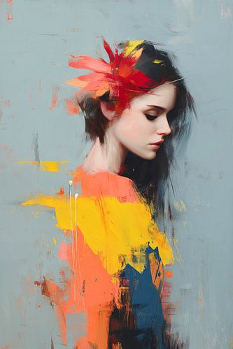 Abstract Portrait in Flowing Colors no.1