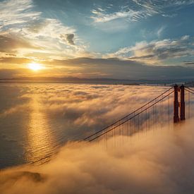 San Francisco  - Golden Gate Bridge at sunrise
