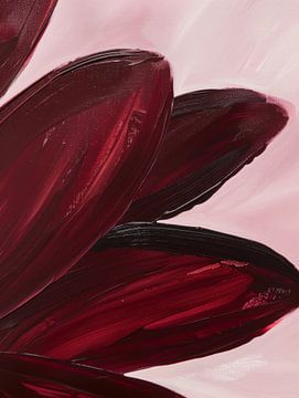Diep bordeauxrode abstracte bloemblaadjes