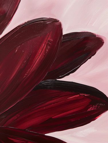 Diep bordeauxrode abstracte bloemblaadjes