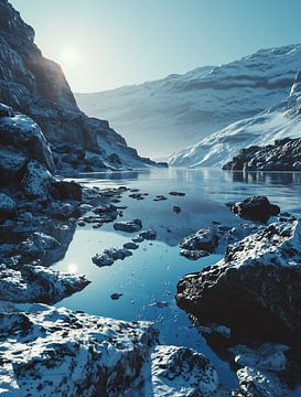 Winterlandschap van fernlichtsicht