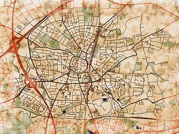 Kaart van Recklinghausen in de stijl 'Serene Summer' van Maporia
