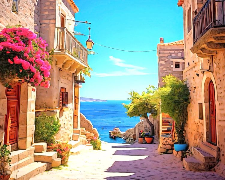 Îles grecques, motif 3 par zam art