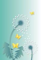 Série d'illustrations de puériculture avec des pissenlits (5)