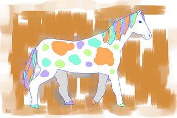 Cheval de souris multicolore 3